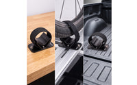 Cycle Rear Wheel Holder with Strap Aluminum Alloy Cycle Rear Wheel Bracket Matte Black Bike Mount with Strap for Cyclists, Garage, Indoor Parking
