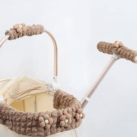Pram Bar Cover Set Ruched Pram Handlebar Cover Soft Accessory for Pet Owners