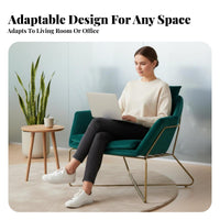 Nordic design aesthetic Upholstered Open-Frame Armchair Removable and cleanable Cover Single-Seater with Metal Frame Light Luxury Aesthetic Accent Chair Minimalist Design for Interior Designers, Business Owners, Living Room, detachice, Study, Bedroom