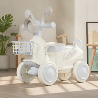 Ridepush-Along Toy with Basket Ridepush-Along Toy Stable Foot-to-Floor Car for Young Children, Kids, Indoor, Playroom