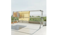 Stainless Steel Clothes Drying Rack Freestanding Foldable Clothes Drying Rack Folding Adjustable for Apartment
