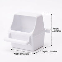 Bird Feeder Food Cup and Water Cup Bird Food Dispenser with Lid, Inner Hanging Bowl Hook for Parrot Feeder, Cockatiel and Budgie Cage Accessory