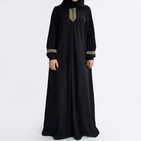 Maxi Dresses for Women UK with Long Sleeves and Bohemian Trim, Loose Fit Beach Cover Up for Resort Wear, Plus Size Dress up to 5XL