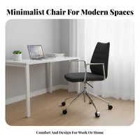 Ergonomic Design Curved backrest Rolling Chair Comfortable rotating Seat Space-Saving Office Seating Modern and aesthetic for Students, Study Room, Small areas, Bedroom, Reception Area