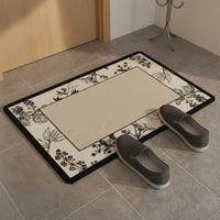 Easy to Clean Diatomaceous Diatomite Bath Mat Long-Lasting Absorbent Bathroom Mat Odor Resistant Home Textile No Pilling for Entryway, Toilet