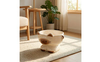 Glossy Cat Bowl with Pedestal Compact Ceramic Cat Bowl Stable Pet Feeder Dishes Sturdy for Cats, Small Dogs, Feeding Station, Kitchen