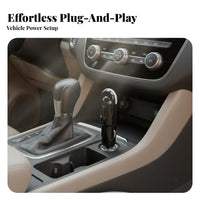 Mini Car Removes Airborne Particles, Smoke, and Odors Plug in Charged Particles Generator Ambient Cigarette Lighter Air Cleaner for Desktop