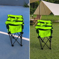 Foldable Tennis Ball Cart Outdoor Camping Storage Rack Pickleball Training Cart
