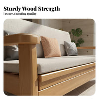 Space-Saving Pull-out Sleeper Sofa Extendable Design Living Room Furniture Adjustable Backrest Convertible Couch High-Density Cushion for Apartment Dwellers, Homeowners with Small Areas, Guest Hosts, Balcony, Bedroom, Home Office