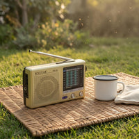 Compact Portable AM Frequency Modulation Radio Telescopic Antenna Shortwave Radio Speaker Grille Electronic Device