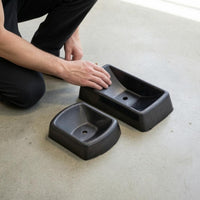 Sloped Sides Anti-Slip Wheel Block Rounded Corners Molded Rubber Chock Matte Finish Rubber Wheel Chock High Grip