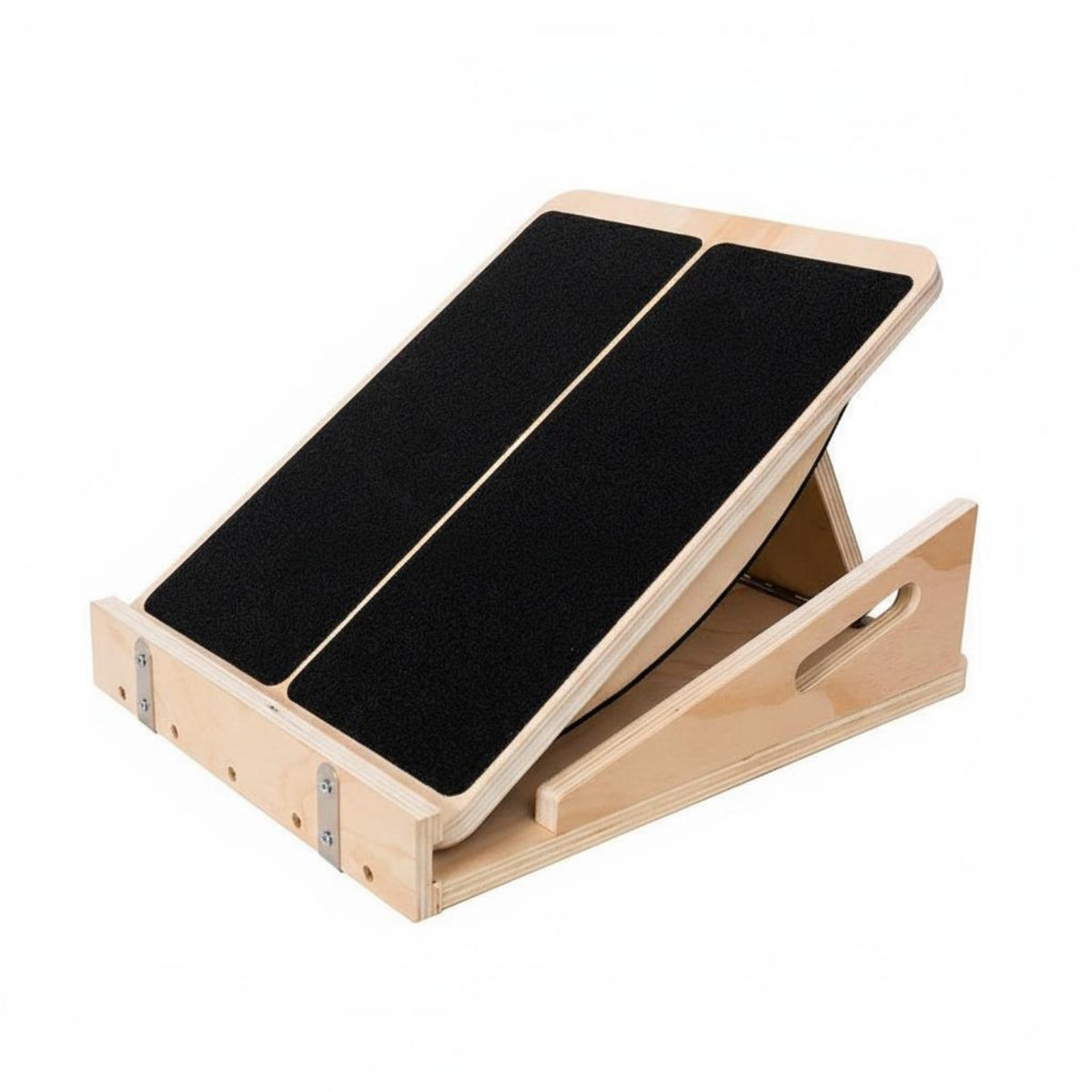 Wooden Slant Board with Handle Anti-Slip Adjustable Incline Board Slanted Calf Stretcher for Fitness Enthusiasts, Athletes, Home Gym