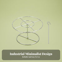 Detachable Design Round Air Fryer Skewer Rack High-Temperature Resistant Vertical Skewer Stand Long-Lasting for Party Hosts, BBQ