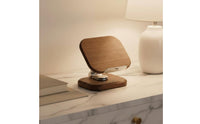 360 Rotating Desk Phone Stand Wood Wooden Phone Stand Hands Mobile Accessory for Bedside, Office