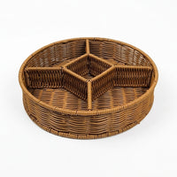Woven serving fruit basket Emperor, wall-mounted, brown