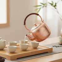Copper Tea Kettle Heavy Gauge Copper Kettle Thick Stovetop Teapot for Tabletop
