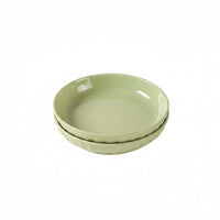 Creamy Aesthetic Ceramic Dinner Plate Sleek Glaze Cream Design Tableware High Temperature Fired Round Serving Plate for Household