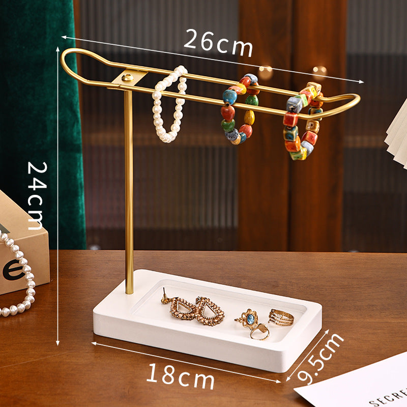 New Jewelry Display Stand with Earring and Necklace Organizer, Metal Holder