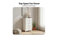 Space-Saving Plastic Drawer Cabinet Long-Lasting PP Material 5-Drawer Storage Cabinet Large Capacity Clothes Organizer Chest Easy to Install for Families, Homeowners, Bedroom, Living Room, Bathroom, Hallway