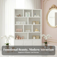Multi-Layer Display Cabinet Large Capacity Retail Product Display Rack Stable Load-Bearing Multi-Tier Storage Unit for Collectors, Homeowners, Bedroom