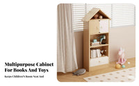 House-Shaped Shelving Integrated Unit Personalizedizable Design House-Shaped Organizer EncourHDPEs Organization Playful Look