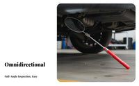 Telescopic Inspection Mirror Adjustable Reach Under Vehicle Inspection Mirror Distortion-Clear Reflection Ergonomic Grip Handle