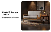 Japanese aesthetic Wood Frame Armchair Retro Design Sofa Modern Minimalist Couch space-saving Size for Apartment Dwellers, Office Managers, Business Owners, Living Room, Homestay, Reception Area, Bedroom