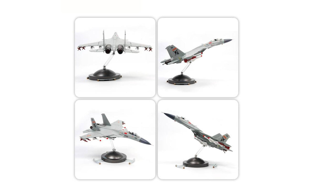 Fighter Model Kit with Display Stand Assembly Carrier Based Fighter Model Collectible Toy for Hobbyists, Office Decor