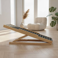 Foldable Pet Stairs Sturdy Wood Frame Wooden Pet Stairs Non-Slip Dog Ramp Portable Adjustable Dog Ramp Abrasion Resistant