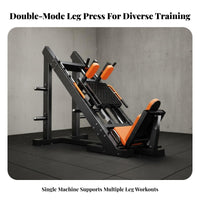 45° Incline Leg Press Machine Commercial Grade Hack Squat Machine Heavy-Duty Steel Construction Leg Press and Hack Squat Combo for Athletes, Home Gym