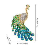 Peacock Brooch Enamel Peacock Pin Ornate Jewelry for Weddings