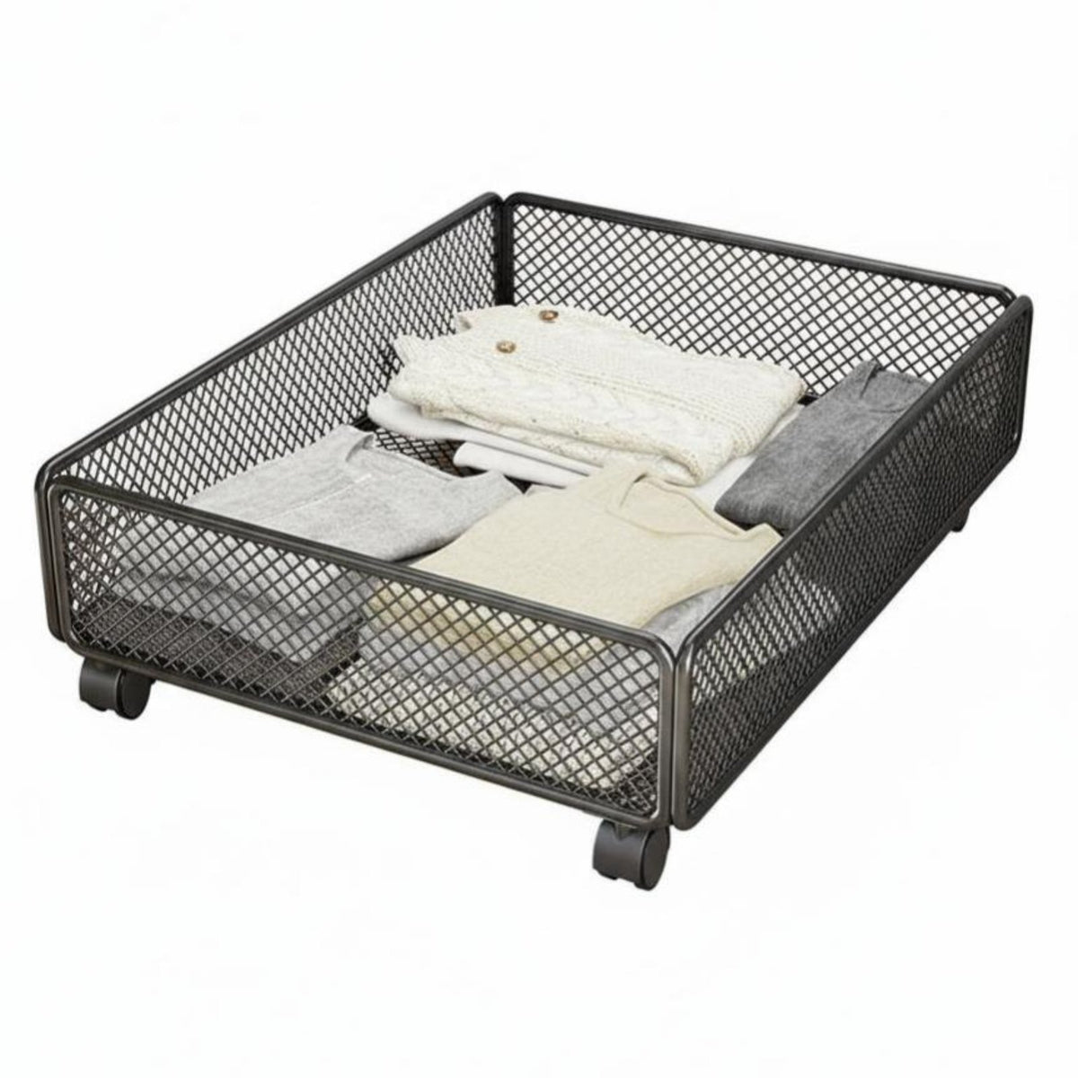 Rolling Storage Bin Dustproof Rolling Storage Container Easy Assembly for Closet