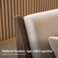 Modern Chinese Design Upholstered Couch and Coffee Table sturdy Wood Frame Sofa Set Minimalist visual appeal Living Room Furniture dense Cushioning for Villa Residents, homeowners, Interior Designers, Villas, Large Homes, Lounge Area, Home