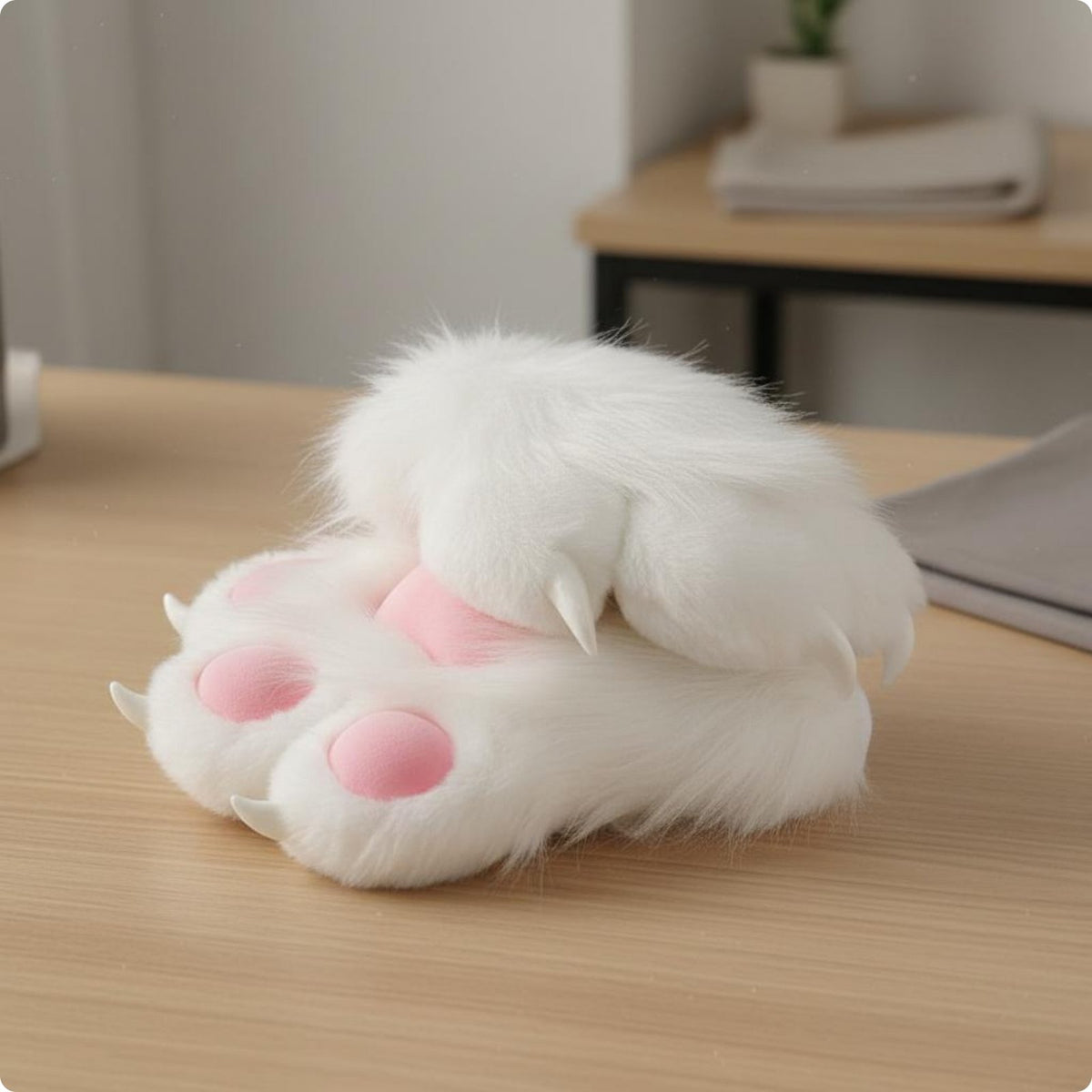 Feline Paw Gloves Cute Design Soft Mittens Soft for Cosplayers