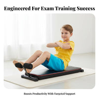 Padded Foot Support Adjustable Sit-up Board Anti-Slip Base Adjustable Sit-up Bench Ergonomic Design Abdominal Exercise Equipment Space-Saving for Children, Students, Beginners, Mid-Section Workout, Indoor, Strength Training