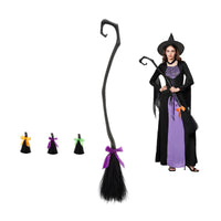 Mini Halloween Witch Broom Decoration