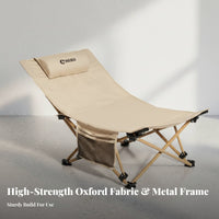 Foldable space-saving resting Cot Folding Design Adjustable Reclining Lounger exceptionallyLightweight Nap Bed Breathable Fabric for Office Workers, Travelers, Workstation, Dorm Room, Travel, Beach