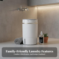 Single Tub Washing Machine 2-in-1 Wash & Centrifuge Semi-Automatic Space-Efficient Washer Single Tub Washer Space-Saving
