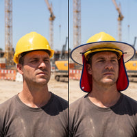 Hard Hat Sun Shade with Reflective Brim for Construction Site Safety