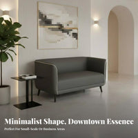 Minimalist Design Loveseat Soft Cushions Upholstered 2-Seater Sofa Sturdy Frame Living Room Seating High-Density Foam Cushion for Homeowners, Apartment Dwellers, Telecommuting Workers, Reception Area, Bedroom, Retail Retailer, Office