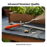 Multi-Purpose High Pressure Water Fits Standard Garden Hoses Car Wash Spray Wand Rust and Adjustable Nozzle Sprayer Ergonomic Grip for Gardeners