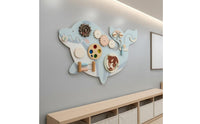 Dolphin Wall Board Interactive Wooden Activity Panel Light Blue and White Wooden Activity Panel