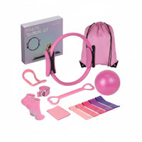 13 Pieces Multi-Level Resistance 13 Piece Home Workout Kit Portable Pilates Circle Circle Set Non-Slip Full Body Exercise Set Sturdy Fiberglass for Travel