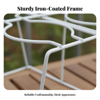 8-Hole Flower Pot Rack Easy Assembly Metal Flower Display Stand Metal Plant Stand Sturdy Duty Flower Pot Holder Rack for Balcony