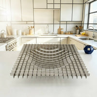 Stainless Steel Fruit Bowl Minimalist Metal Fruit Tray for Coffee Table