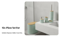 6 Pieces Drainable Soap Dish 6-Piece Washroom Collection Long-Lasting Toiletry Holder Collection Easy to Clean Bathroom Accessory Set Break-Resistant for Homeowners, Gift Givers, Restroom, Powder Room, Hotel, Housewarming Party