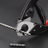 Black Metal Head Manual Wire Rope Cutter Red Handles Coil-Assisted-Loaded Wire Cutter