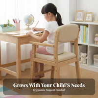 Height Adjustable Student Desk Chair Ergonomic Design Writing Seat Padded backrestrest children's Furniture Armless for Students, Kids 6-12, Parents, studying, Study Room, Home, Bedroom