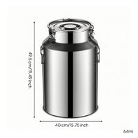 Stainless Steel Canister with Clamp Food-Grade Stainless Steel Container Brushed Metal Sealed Storage Container for Kitchen