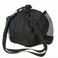Zippered Single-Shoulder Basketball Bag Round Basketball Bag Soft Structured Mesh Ball Carrier Top Loop